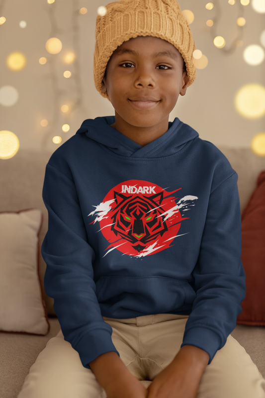 InDark Crimson Roar Hoodie – Kids Edition